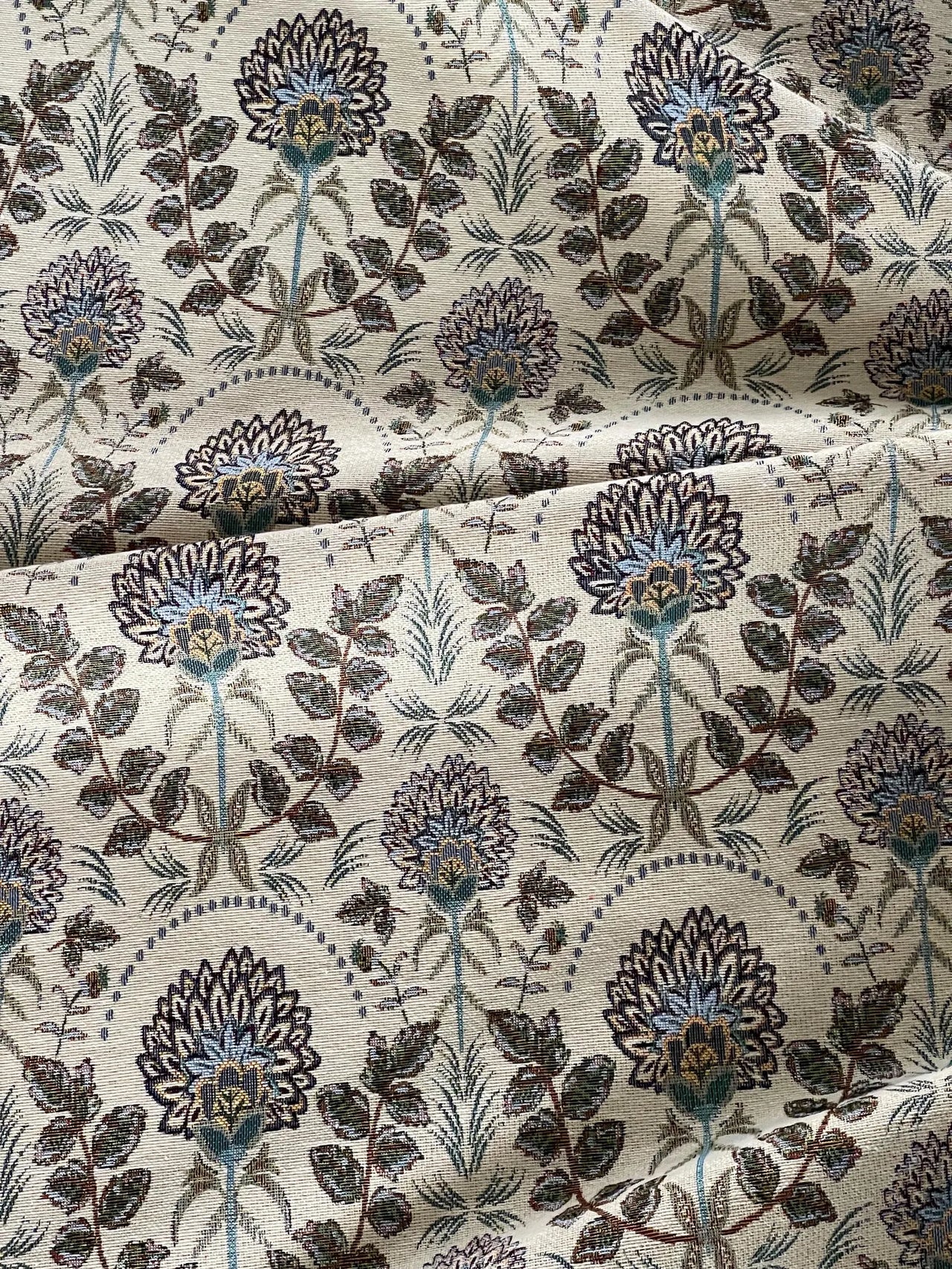 Country heritage floral upholstery fabric