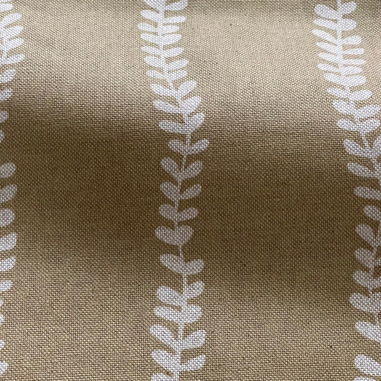 Willow vine stripe fabric soft gold cotton blend curtain fabric