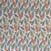 Thumbnail for Eco-friendly wildflower print fabric in warm earthy tones, sustainable cotton material for soft furnishings and heritage-inspired interiors