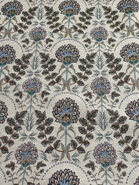Thumbnail for Neutral floral damask fabric for interiors