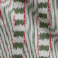 Thumbnail for handmade style stripe fabric olive green design