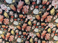 Thumbnail for Tulips Upholstery Fabric By The Meter Red Roses Tapestry Floral Sewing Material Black Botanical Textile For Crafts