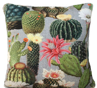 Thumbnail for Cotton Throw Pillow Case Cactus Cushion Cover Green Sofa Décor Pink Blossom Floral Couch Decore16