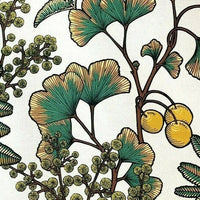 Thumbnail for Gingko Bilboa Floral Cotton Fabric by Meter Botanical Mimosa Sewing Fabric Yellow Textile Green Leef Pattern For Crafts