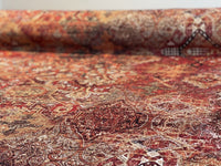 Thumbnail for Kilim Red Rug Fabric By The Meter Woven Tapestry Upholstery Textile Morocco Rusty Orange