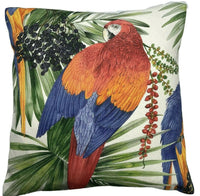 Thumbnail for Parrots Cushion Cover Tropical Throw Pillow Case Botanical Green Pillowcase Birds Sofa Decor Palm Tree Leaves print