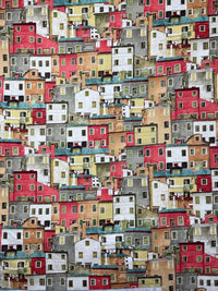 Thumbnail for Positano Village Houses Printed Cotton Fabric By Meter Mediterranean Inspired