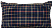 Thumbnail for Blue Checked Cushion Cover Black Red Checks Woven Cotton Fabric 16