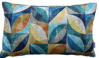 Thumbnail for Turquoise Stem Leaves Cushion Cover Pattern Throw Sofa Pillow Yellow Blue Orange