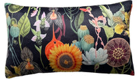 Thumbnail for Dark Botanical Floral Poppy Cushion Cover - Elegant Sofa Decor