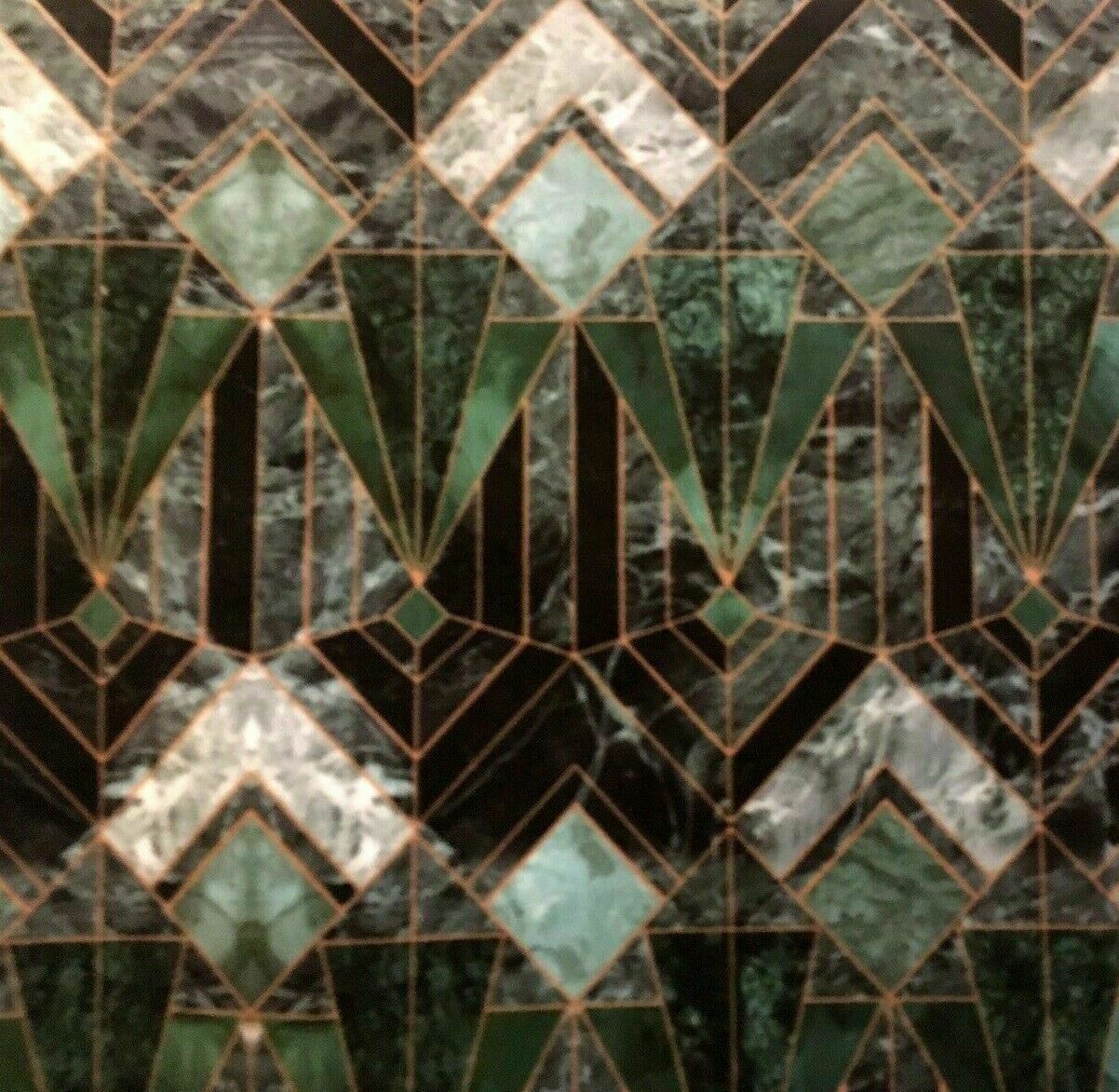 Green Fabric By The Meter Geometric Velvet Sewing Material Art Deco Marble Diamonds Argyle Textile