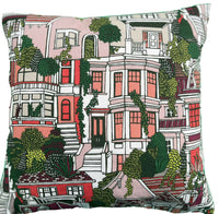 Thumbnail for Little Village Houses Cushion Cover Cotton Throw Pillow Case Urban Pillowcase