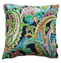 Thumbnail for Spring Paisley Cushion Cover Black Throw Pillow Case Vibrant Sofa Décor Turquoise Yellow Pink Green Floral Botanical