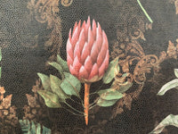 Thumbnail for Botanical Embossed Italian Velvet Baroque Gardens Leaf Golden Yellow Pink