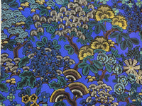 Thumbnail for Nights in Kew Garden Cotton Fabric by Meter Botanica Plants Tree Royal Blue