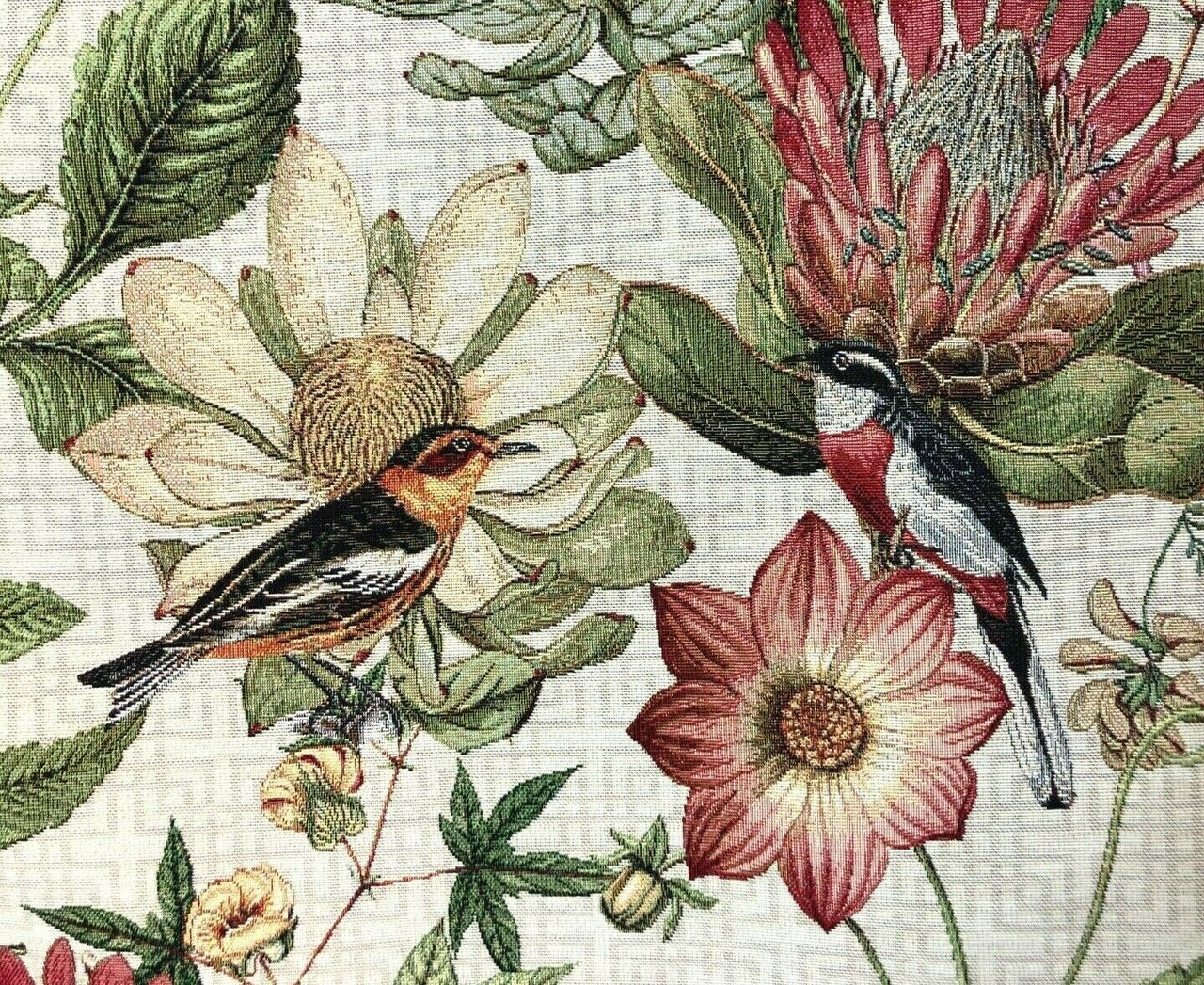 Apricot Tapestry: Floral Fabric by Meter