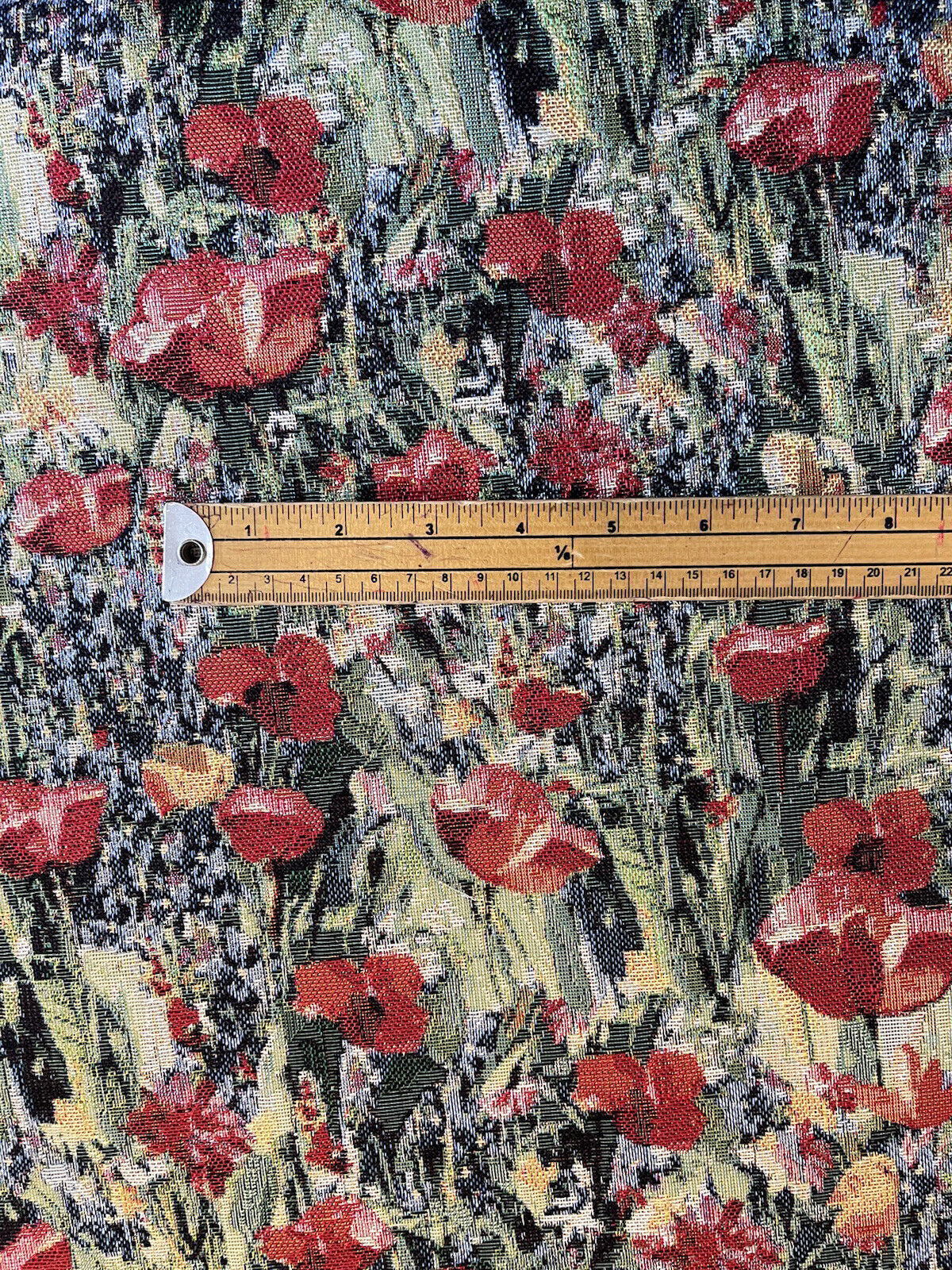 Poppy Fields Fabric by the Meter Vibrant Floral Elegance