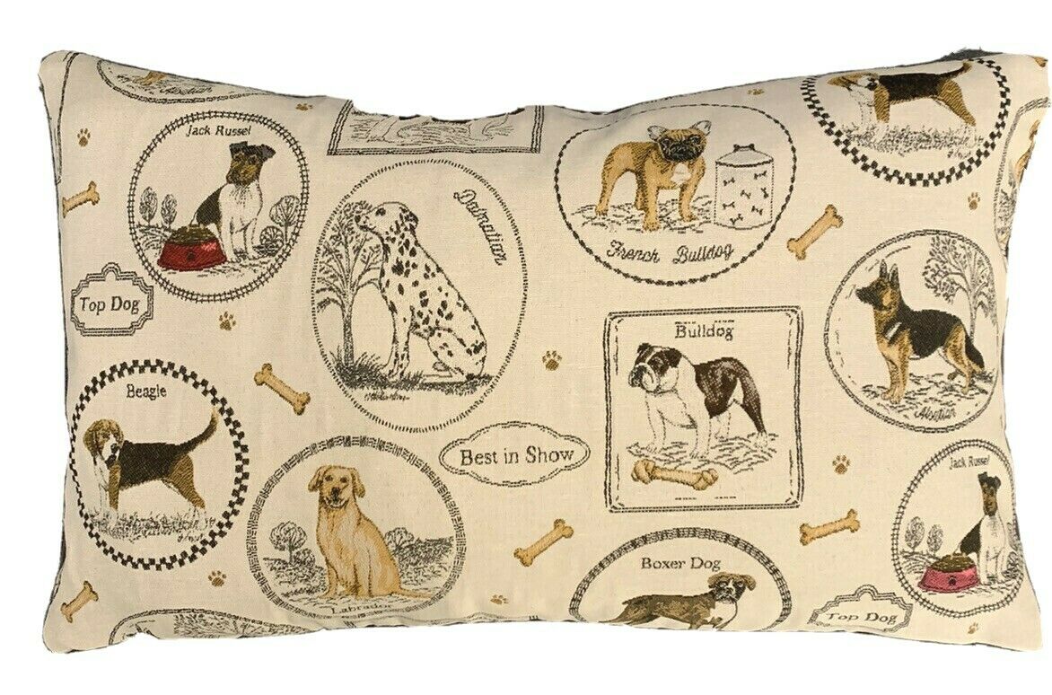 Vintage Top Dog Cushion Cover Best in Show Decor