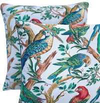 Thumbnail for Parrots Cushion Cover Birds Tree Jungle Life Tropical Sofa Pillow Branches Leaf