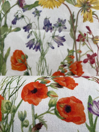 Thumbnail for Summer Flowers Fields Cotton Fabric by Meter Botanical Floral Sewing Material By Yards Meters Poppy Print Textile Country Style Canvas For Pillows
