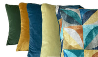 Thumbnail for Turquoise Stem Leaves Cushion Cover Pattern Throw Sofa Pillow Yellow Blue Orange