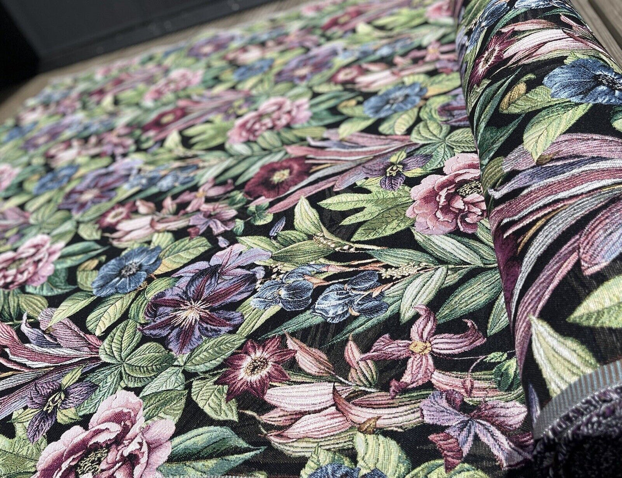 Nights in Bloom Tree Plants Floral Botanical Woven Fabric by Meter Upholstery