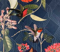 Thumbnail for Monkey Toucan Birds Cotton Fabric By The Meter Blue Sewing Material Tropical Floral Textile For Pillows Cushions Crafts
