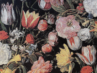 Thumbnail for Tulips Upholstery Fabric By The Meter Red Roses Tapestry Floral Sewing Material Black Botanical Textile For Crafts
