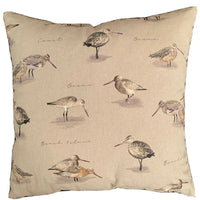 Thumbnail for Sandpiper Cotton Cushion Cover Birds Throw Pillow Case Beige Pillowcase Bird on a Sea Shore Printed Fabric 16