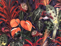 Thumbnail for Deep Jungle Velvet Fabric / Sewing Material / Tropical Pattern / Upholstery Textile