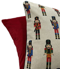 Thumbnail for Nutcracker Cushion Cover Xmas Gift Festive Red Pillow Case Soldiers Toy Kids