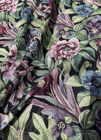 Thumbnail for Nights in Bloom Tree Plants Floral Botanical Woven Fabric by Meter Upholstery