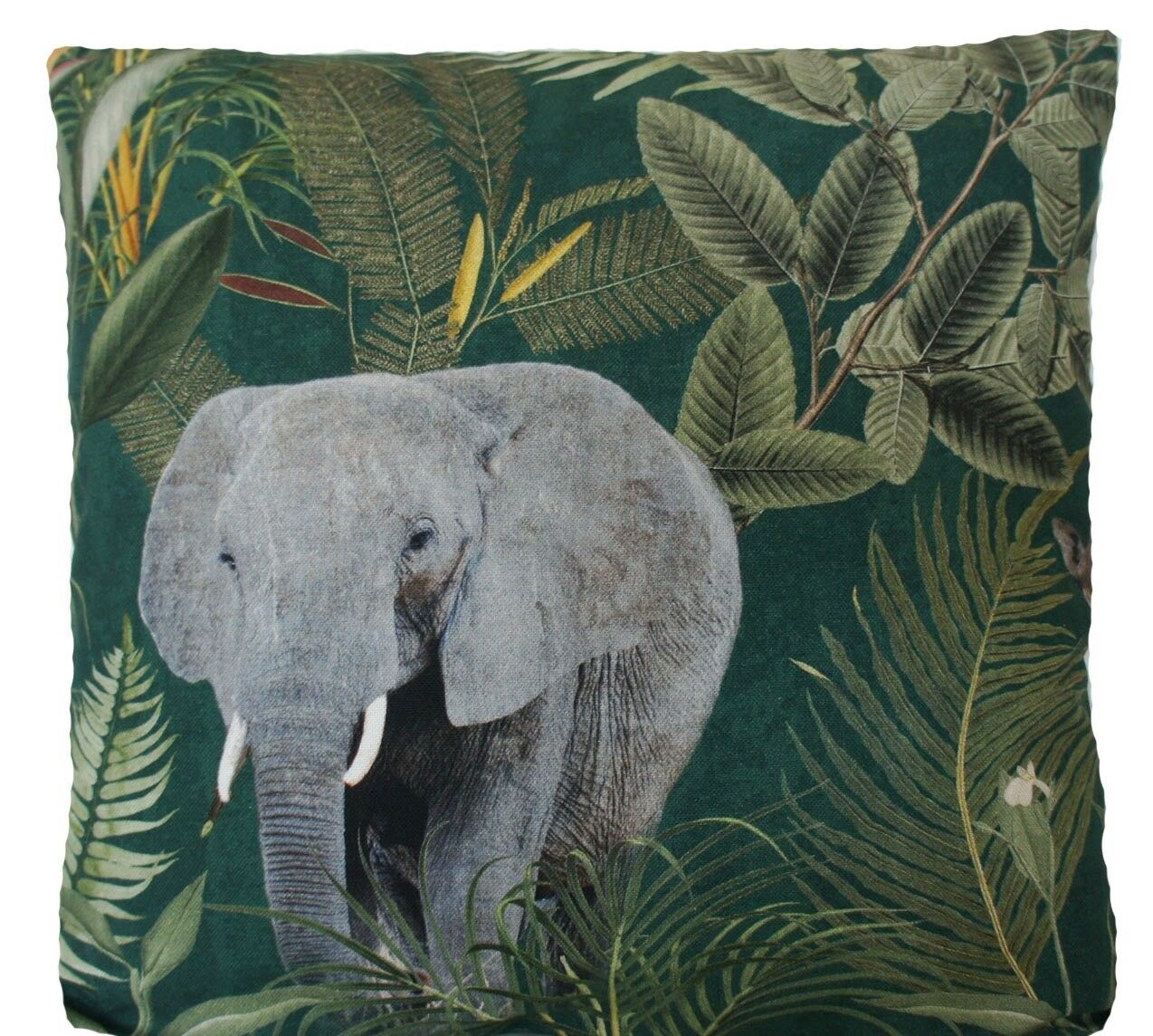 Tiger Cushion Cover Jungle Animals Printed Cotton Throw Pillow Case Green Forest Monkey Giraffe Zebra Print Sofa Decor 16"