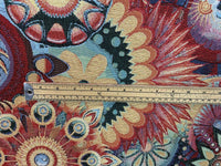 Thumbnail for Mandala Gobelin Woven Fabric by Meter Upholstery Red Orange Yellow Artistic Pop