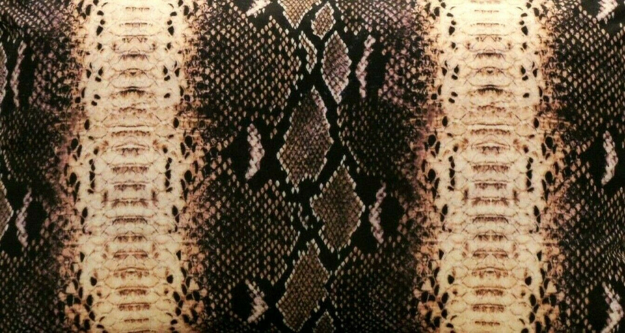 Python Snake Pattern Printed Chenille Fabric Upholstery Curtains Blinds by Meter