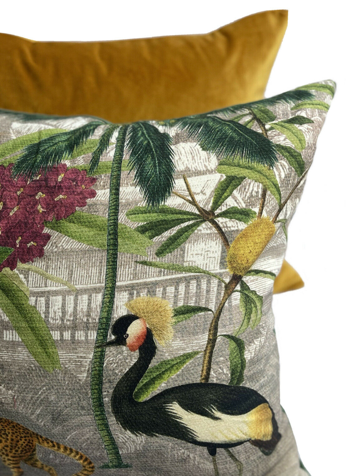 Jungle Animals Decorative Throw Pillow Case Animal Cushion Cover Botanical Sofa Decor