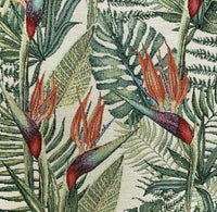 Thumbnail for Birds of Paradise Tropical Floral Upholstery Beige Woven Fabric