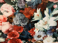 Thumbnail for White Lilys Red Rose Masterpiece Rijsk Museum Art Italian Velvet Fabric by Meter