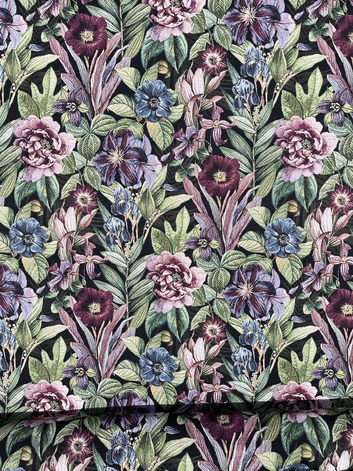 Nights in Bloom Tree Plants Floral Botanical Woven Fabric by Meter Upholstery