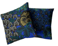 Thumbnail for Floral Cushion Cover Blue Throw Pillow Case Nights in Kew Gardens Botanical Sofa Decor