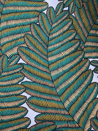 Thumbnail for Fern Cotton Fabric by Meter Green Botanical Sewing Material Tree Light Grey Yellow  Golden Bronze Colors Textile