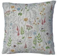 Thumbnail for Floral Fields Cushion Cover Cotton Plants Botanical Flowers Leaves Butterfly