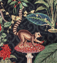 Thumbnail for Jungle Kingdom: Black Woven Animal Fabric by the Meter