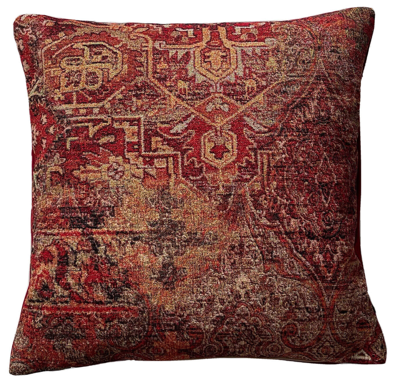 Square kilim style woven cushion cover