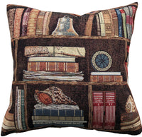 Thumbnail for Vintage Books Shells Globe Nautical Woven Cushion Cover Bookshelves Boat Marine