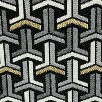 Thumbnail for Art Deco Woven Fabric by Meter Black and White Upholstery Sewing Material Gold Brocade Textile
