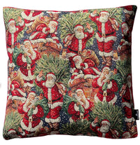 Thumbnail for Festive Santa and Christmas Tree Cushion Cover  Red and Green Woven Tapestry for Xmas Holiday Home Decor