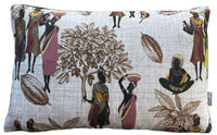 Thumbnail for African Women Native Cushion Cover Ethnic Decorative Pillow Case Beige Sofa Décor