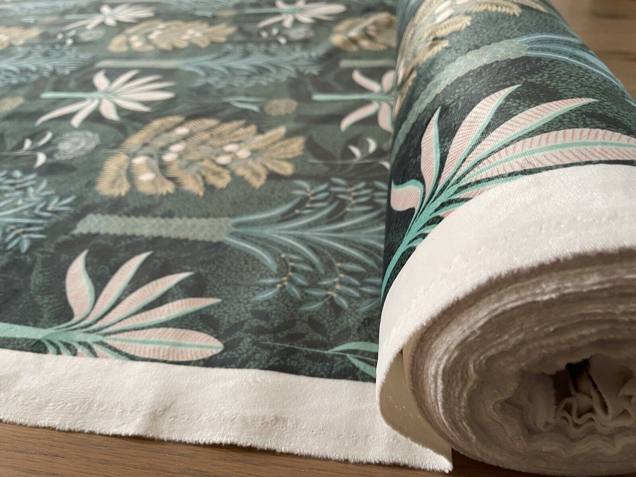 Banana Tree Velvet Fabric Sold by Meter Green Botanical Sewing Material Floral Textile For Sewing Upholstery