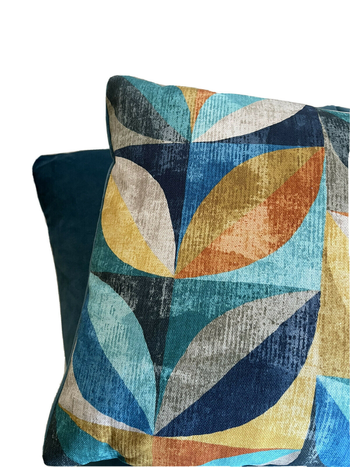 Turquoise Stem Leaves Cushion Cover Pattern Throw Sofa Pillow Yellow Blue Orange